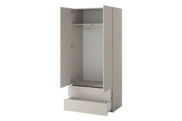 Sigmana Garderobeskap 90x201 cm - Lys Grå - Oppbevaring - Klesoppbevaring - Garderober & garderobesystem