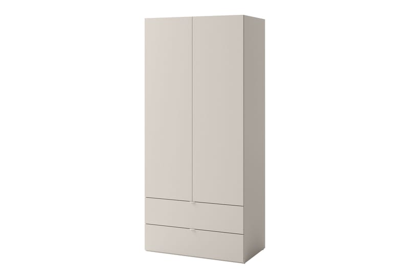 Sigmana Garderobeskap 90x201 cm - Lys Grå - Oppbevaring - Klesoppbevaring - Garderober & garderobesystem