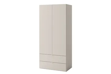 Sigmana Garderobeskap 90x201 cm - Lys Grå - Oppbevaring - Klesoppbevaring - Garderober & garderobesystem