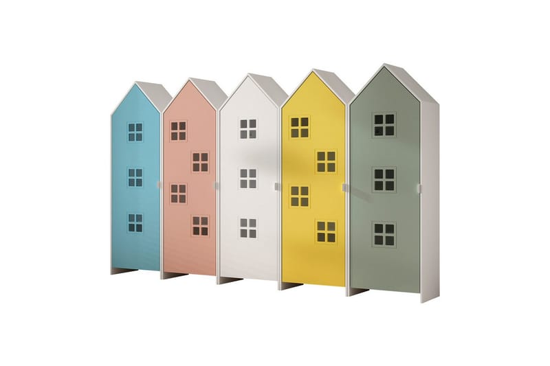 Skap Casami 5-delt med dører - Oppbevaring - Klesoppbevaring - Garderober & garderobesystem - Garderobeskap & klesskap