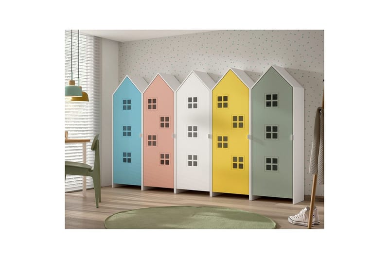 Skap Casami 5-delt med dører - Oppbevaring - Klesoppbevaring - Garderober & garderobesystem - Garderobeskap & klesskap