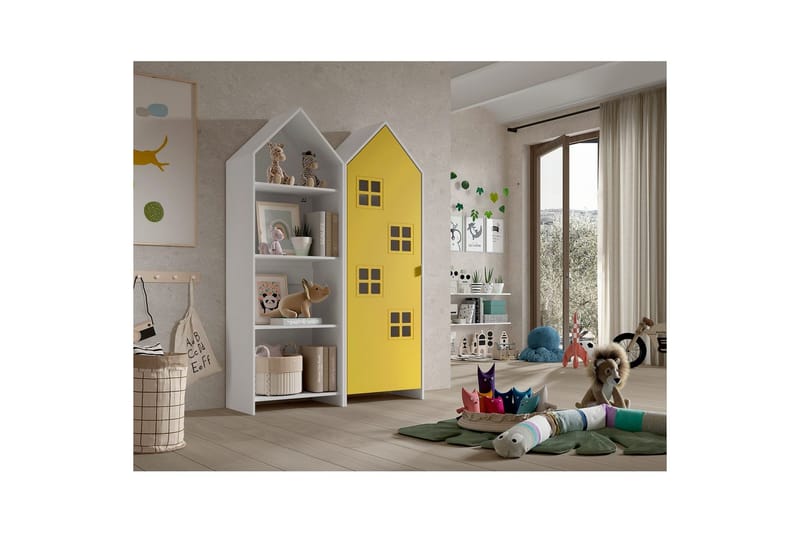 Skap Casami Brugge 2-delt med 1 Dør Gul - Gul - Oppbevaring - Klesoppbevaring - Garderober & garderobesystem - Garderobeskap & klesskap