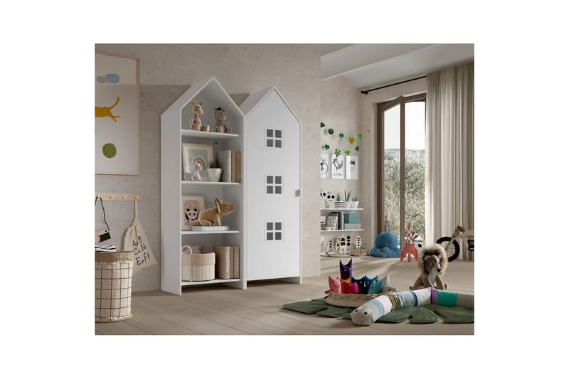 Skap Casami Brugge 2-delt med 1 Dør Hvit - Hvit - Oppbevaring - Klesoppbevaring - Garderober & garderobesystem - Garderobeskap & klesskap