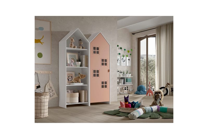 Skap Casami Brugge 2-delt med 1 Dør Rosa - Rosa - Oppbevaring - Klesoppbevaring - Garderober & garderobesystem - Garderobeskap & klesskap