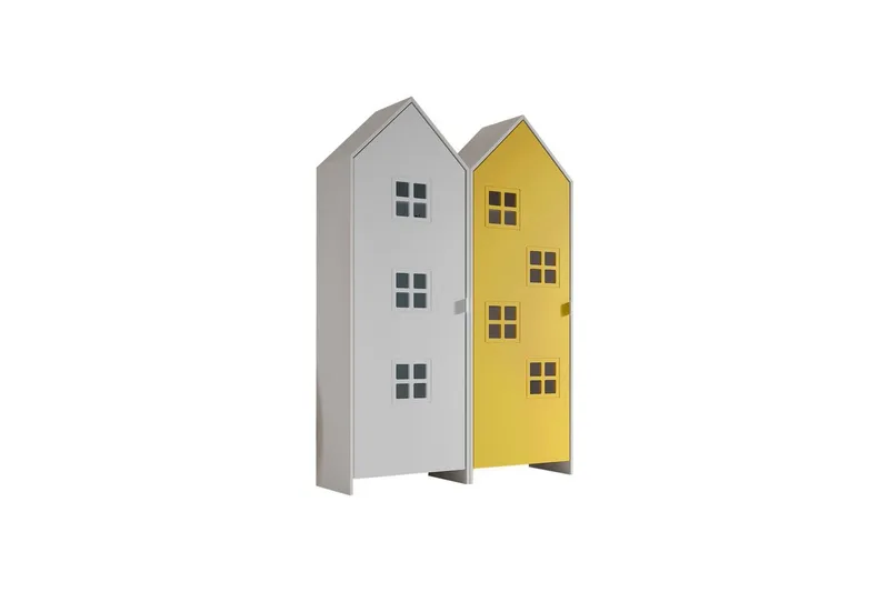 Skap Casami Brugge 2-delt med 2 Dører Gul/Hvit - Gul/Hvit - Oppbevaring - Klesoppbevaring - Garderober & garderobesystem - Garderobeskap & klesskap