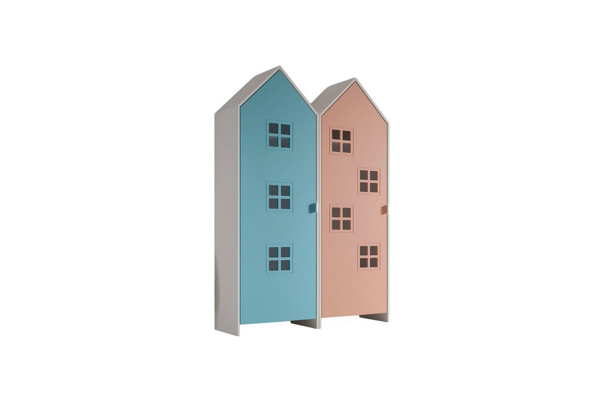 Skap Casami Brugge 2-delt med 2 Dører Rosa/Blå - Rosa/Blå