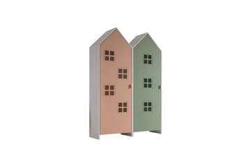 Skap Casami Brugge 2-delt med 2 Dører Rosa/Grønn