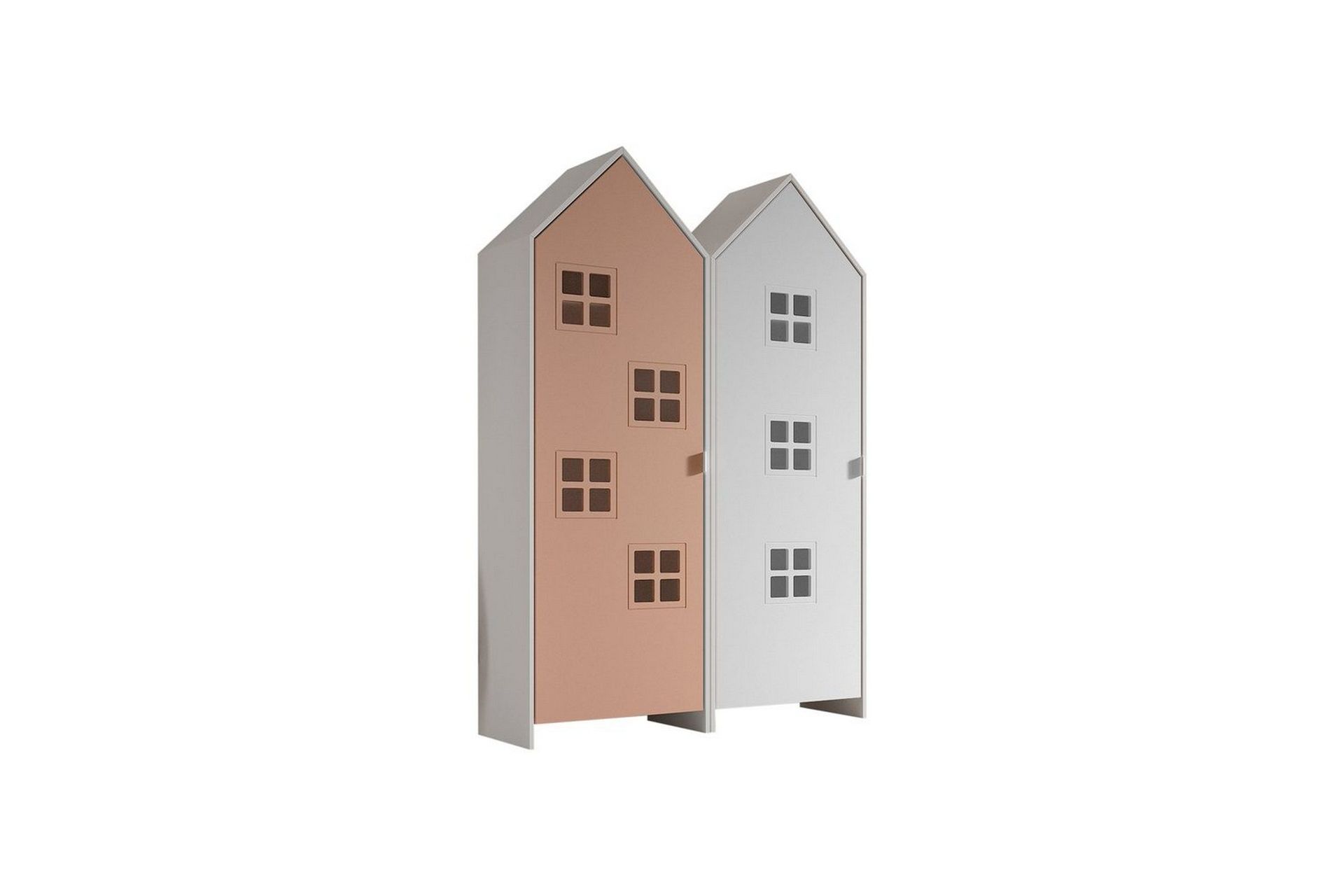 Skap Casami Brugge 2-delt med 2 Dører Rosa/Hvit - Rosa/Hvit