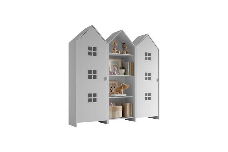 Skap Casami Brugge 3-delt med 1 Åpent Skap Hvit - Hvit - Oppbevaring - Klesoppbevaring - Garderober & garderobesystem - Garderobeskap & klesskap