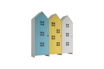Skap Casami Brugge 3-delt med 3 Dører Hvit/Blå/Gul