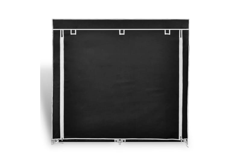 Skoskap i stoff med trekk 115 x 28 x 110 cm svart - Garderobeskap & klesskap - Garderober & garderobesystem
