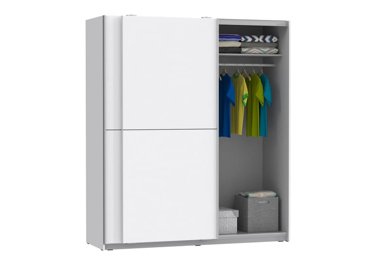Slosser Garderobe 170x191 cm - Ekstra Hvit - Oppbevaring - Klesoppbevaring - Garderober & garderobesystem
