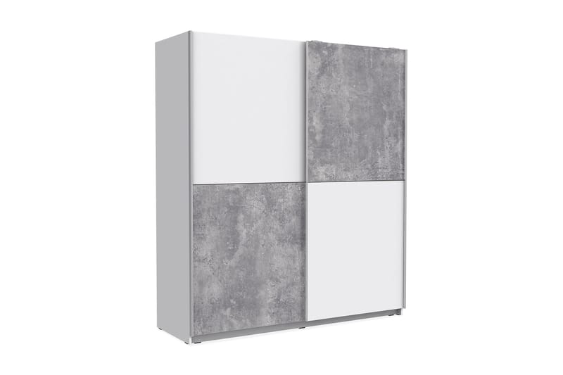 Slosser Garderobe 170x191 cm - Grå - Oppbevaring - Klesoppbevaring - Garderober & garderobesystem