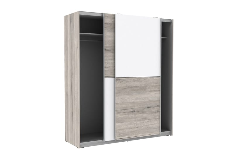 Slosser Garderobe 170x191 cm - Lysebrun - Oppbevaring - Klesoppbevaring - Garderober & garderobesystem
