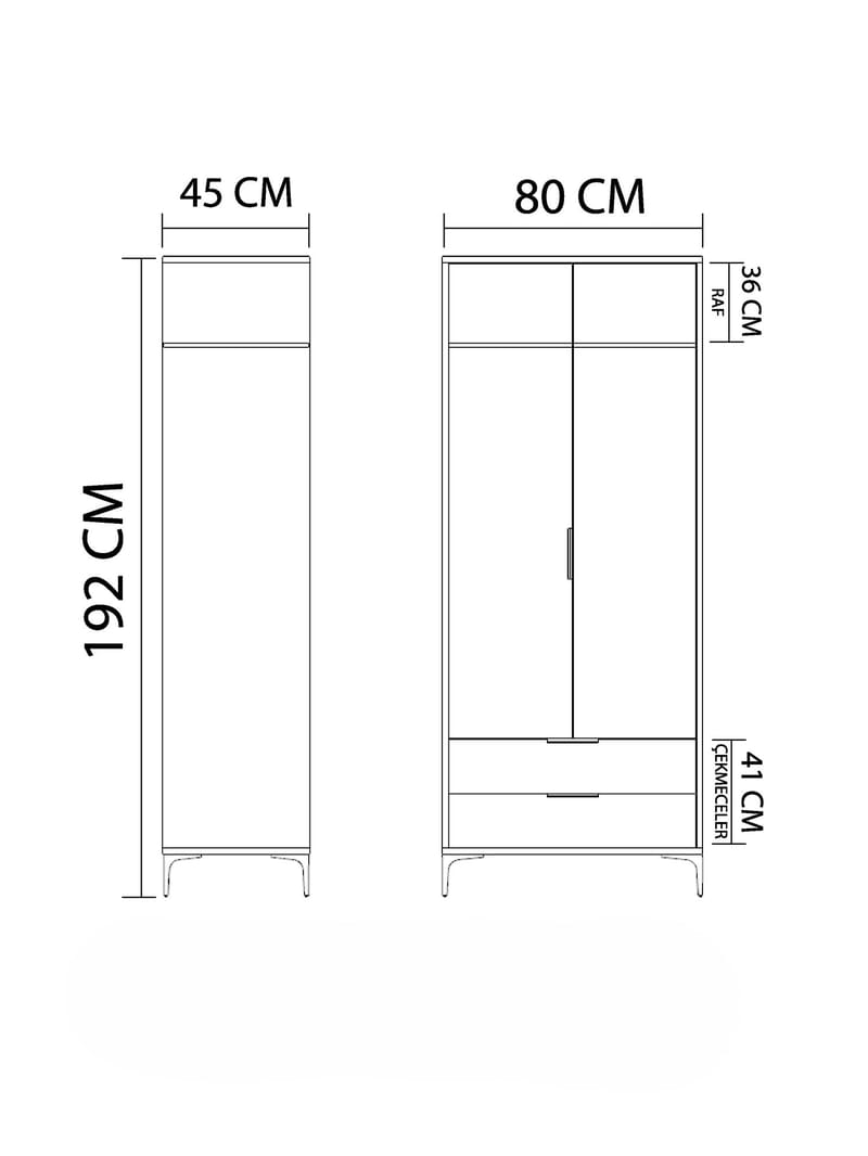 Sorav garderobe 80x192 cm - Eik - Oppbevaring - Klesoppbevaring - Garderober & garderobesystem - Garderobeskap & klesskap