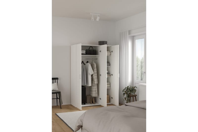 Space Garderobe 116x175 cm - Hvit - Oppbevaring - Klesoppbevaring - Garderober & garderobesystem