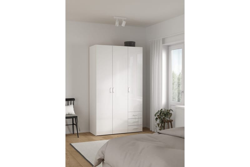 Space Garderobe 116x200 cm - Hvit - Oppbevaring - Klesoppbevaring - Garderober & garderobesystem