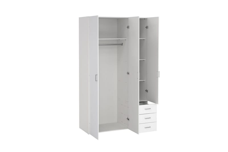 Space Garderobe 116x200 cm - Hvit - Oppbevaring - Klesoppbevaring - Garderober & garderobesystem