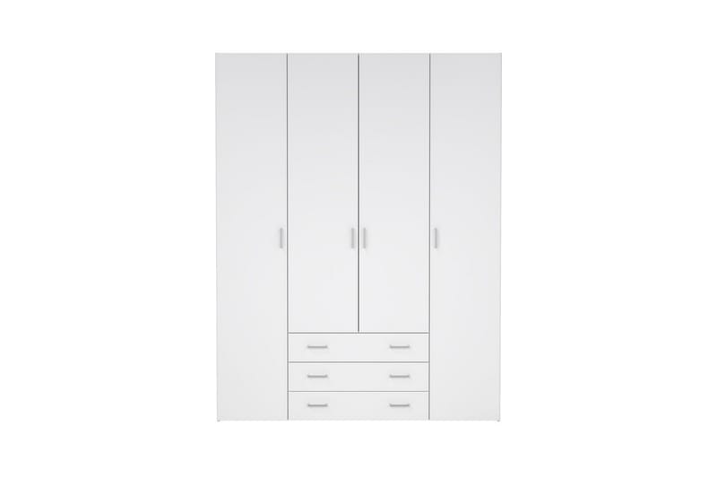 Space Garderobe 154x200 cm - Hvit - Oppbevaring - Klesoppbevaring - Garderober & garderobesystem