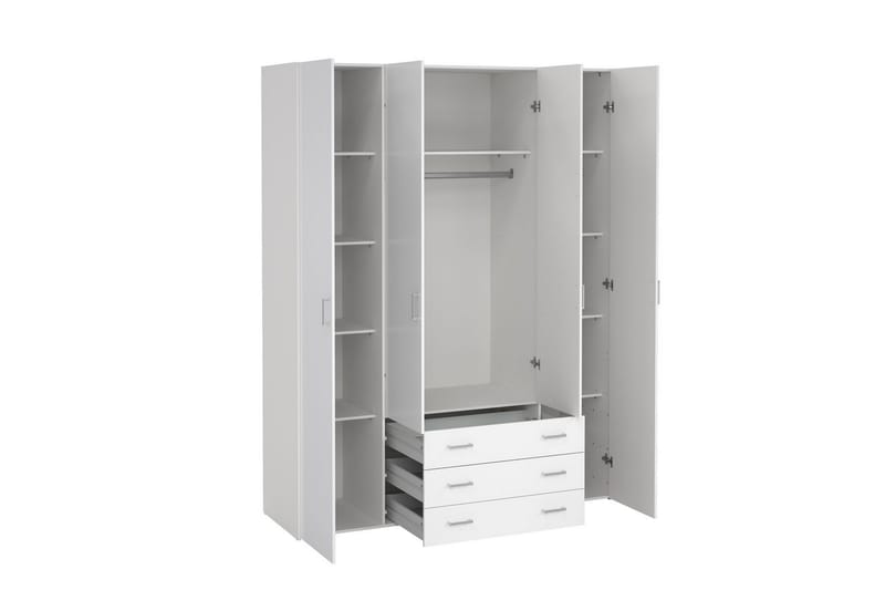 Space Garderobe 154x200 cm - Hvit - Oppbevaring - Klesoppbevaring - Garderober & garderobesystem
