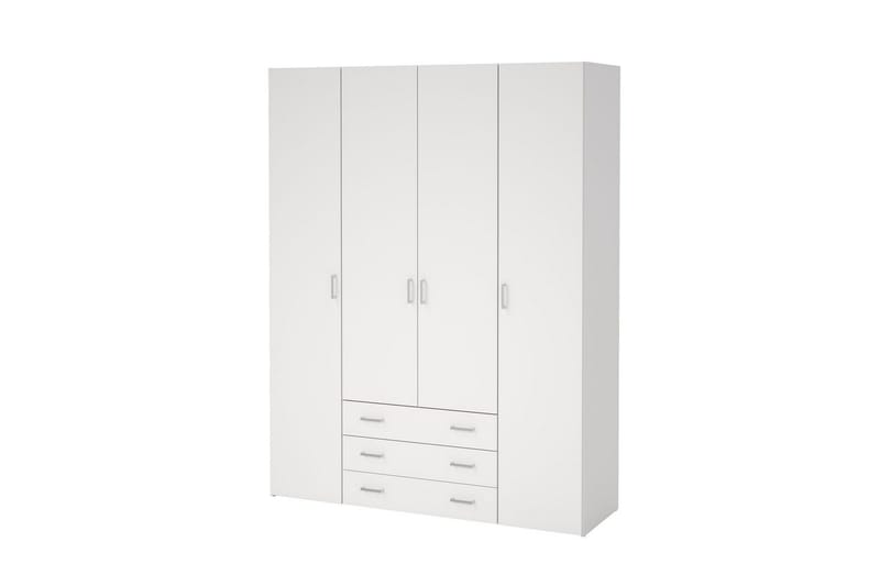 Space Garderobe 154x200 cm - Hvit - Oppbevaring - Klesoppbevaring - Garderober & garderobesystem