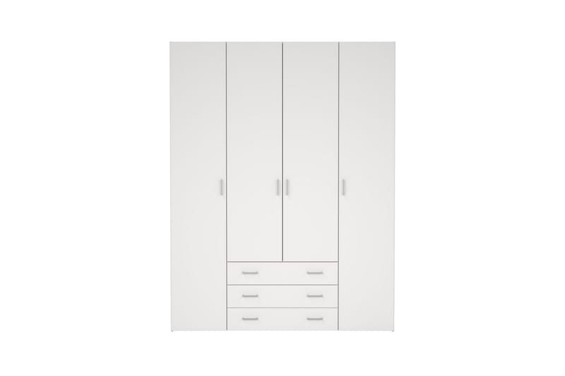 Space Garderobe 154x200 cm - Hvit - Oppbevaring - Klesoppbevaring - Garderober & garderobesystem