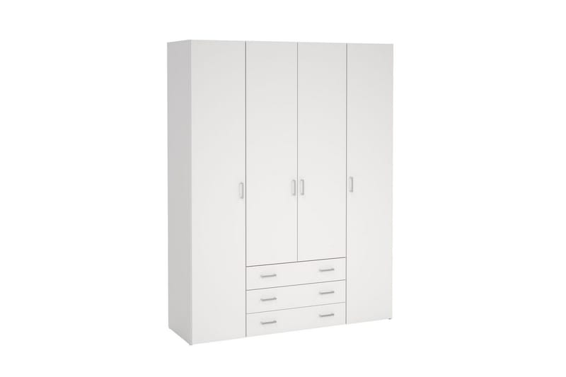 Space Garderobe 154x200 cm - Hvit - Oppbevaring - Klesoppbevaring - Garderober & garderobesystem