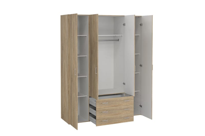 Space Garderobe 154x200 cm - Natur - Oppbevaring - Klesoppbevaring - Garderober & garderobesystem