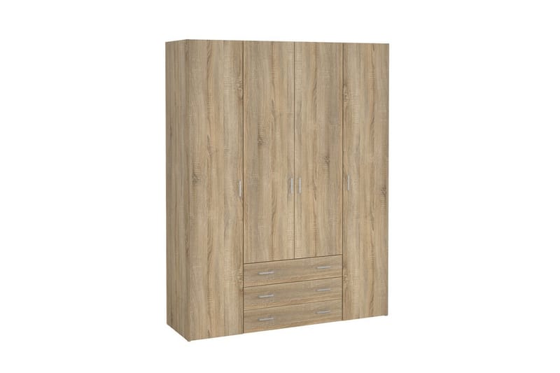 Space Garderobe 154x200 cm - Natur - Oppbevaring - Klesoppbevaring - Garderober & garderobesystem