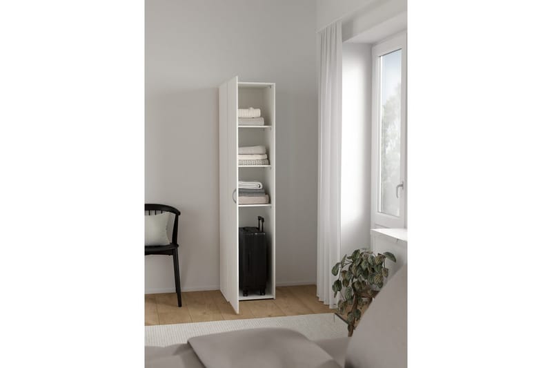 Space Garderobe 39x175 cm - Hvit - Oppbevaring - Klesoppbevaring - Garderober & garderobesystem