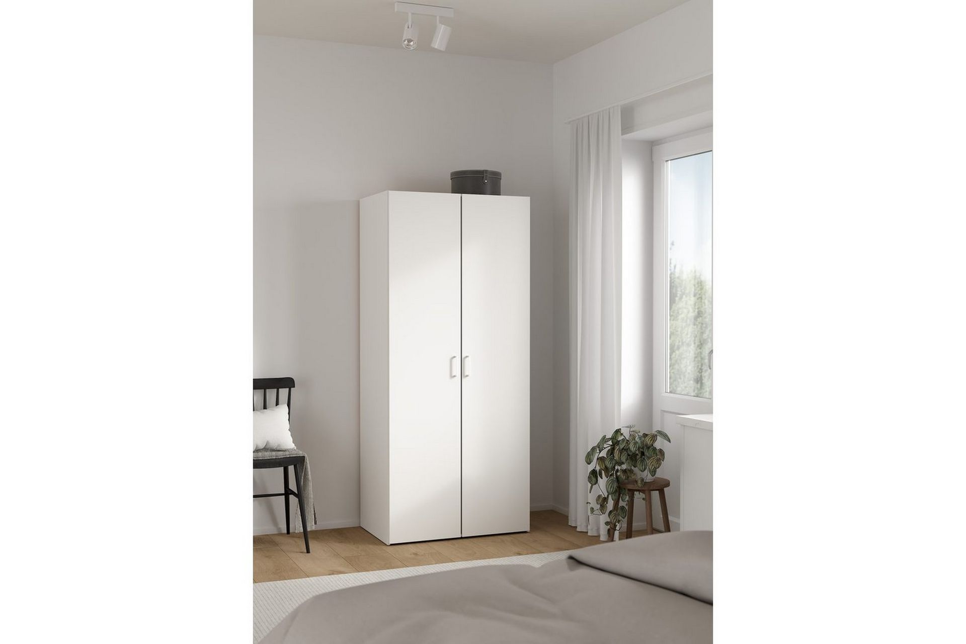 Space Garderobe 78x175 cm - Hvit - Oppbevaring - Klesoppbevaring - Garderober & garderobesystem