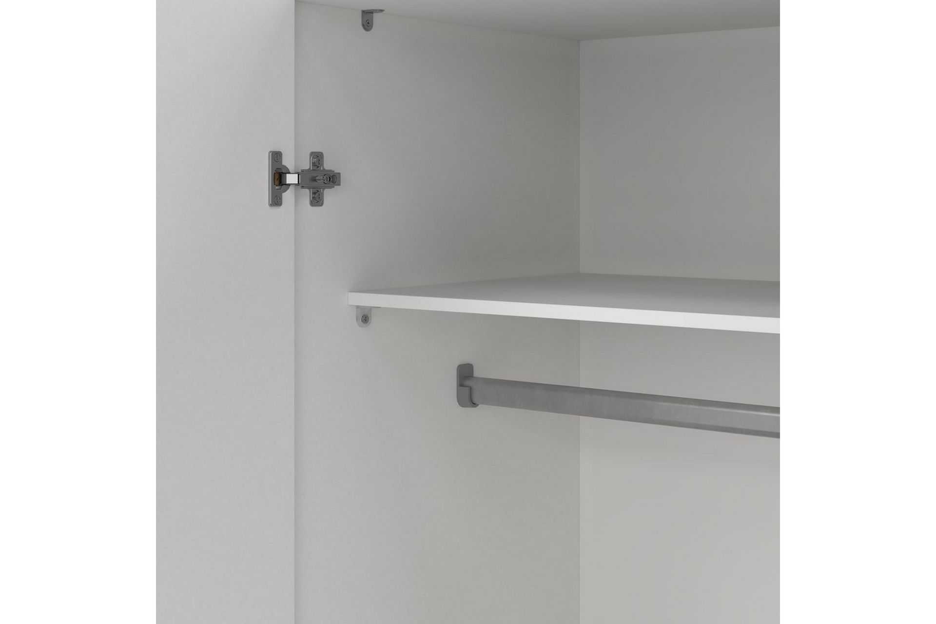 Space Garderobe 78x175 cm - Hvit - Oppbevaring - Klesoppbevaring - Garderober & garderobesystem
