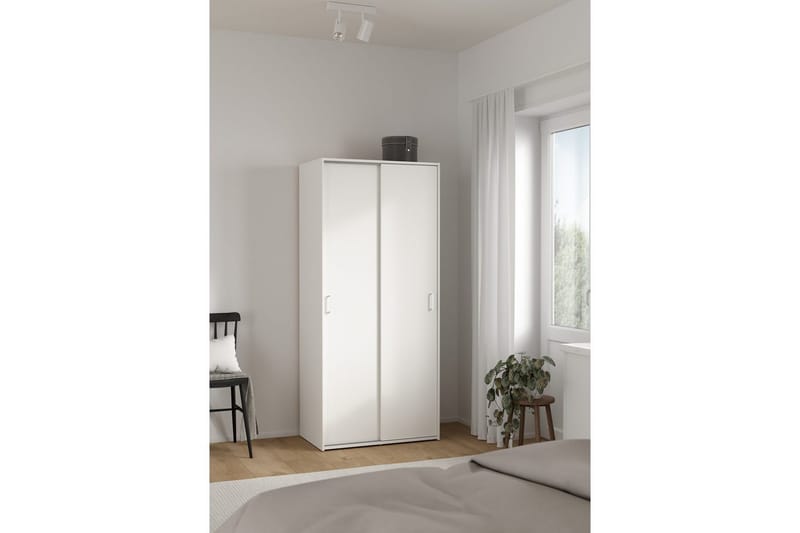Space Garderobe 78x175 cm - Hvit - Oppbevaring - Klesoppbevaring - Garderober & garderobesystem