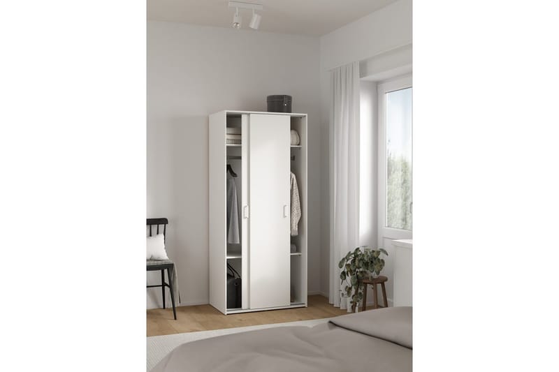 Space Garderobe 78x175 cm - Hvit - Oppbevaring - Klesoppbevaring - Garderober & garderobesystem
