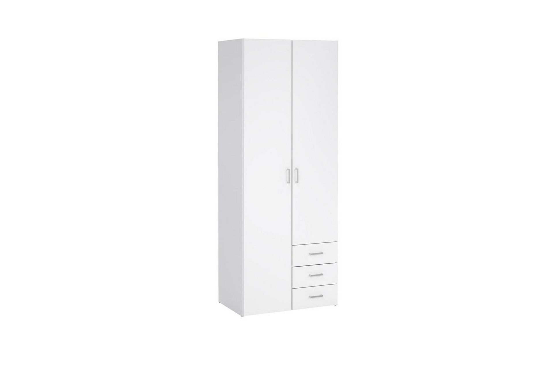 Space Garderobe 78x200 cm - Hvit - Oppbevaring - Klesoppbevaring - Garderober & garderobesystem