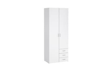 Space Garderobe 78x200 cm - Hvit - Oppbevaring - Klesoppbevaring - Garderober & garderobesystem