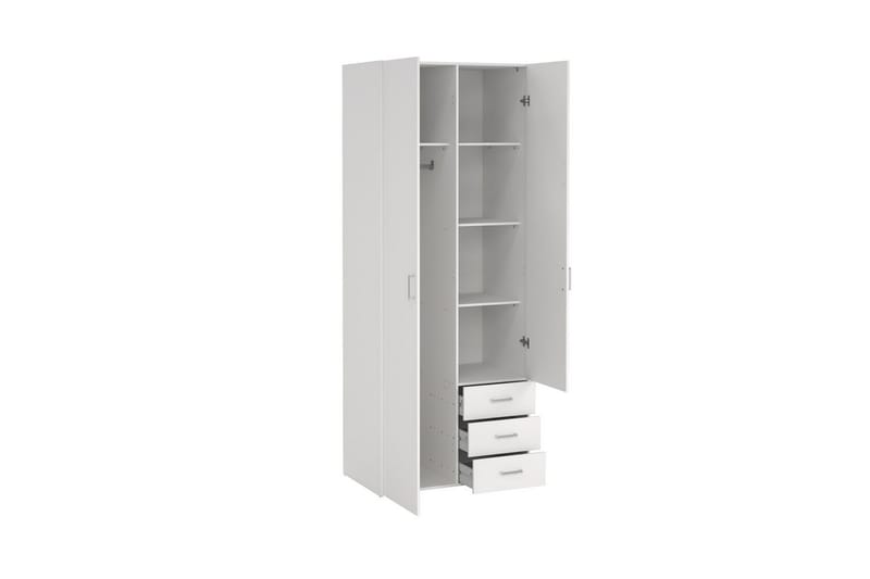 Space Garderobe 78x200 cm - Hvit - Oppbevaring - Klesoppbevaring - Garderober & garderobesystem