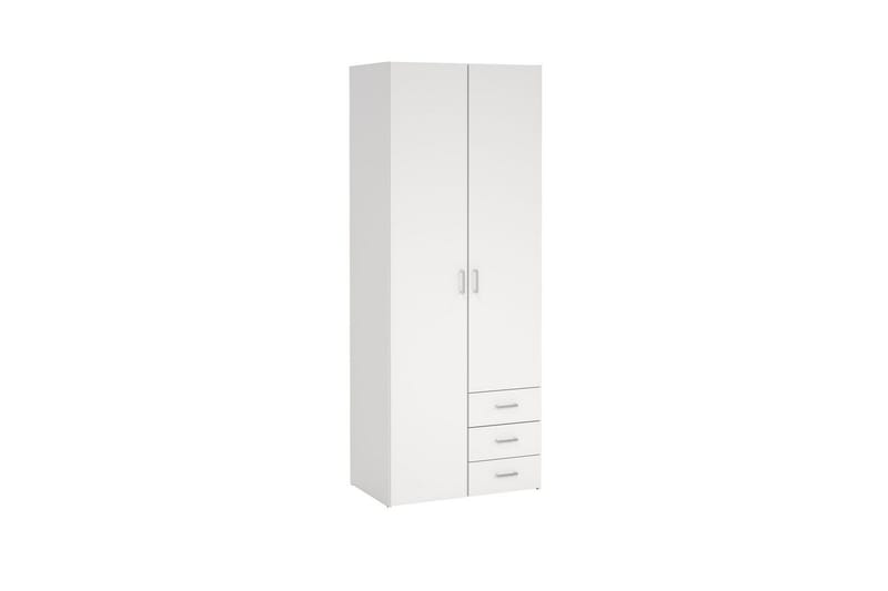 Space Garderobe 78x200 cm - Hvit - Oppbevaring - Klesoppbevaring - Garderober & garderobesystem