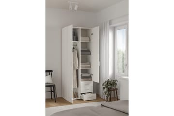Space Garderobe 78x200 cm - Hvit - Oppbevaring - Klesoppbevaring - Garderober & garderobesystem