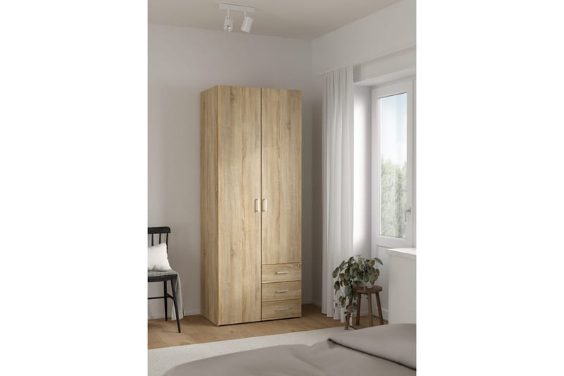 Space Garderobe 78x200 cm - Natur - Oppbevaring - Klesoppbevaring - Garderober & garderobesystem