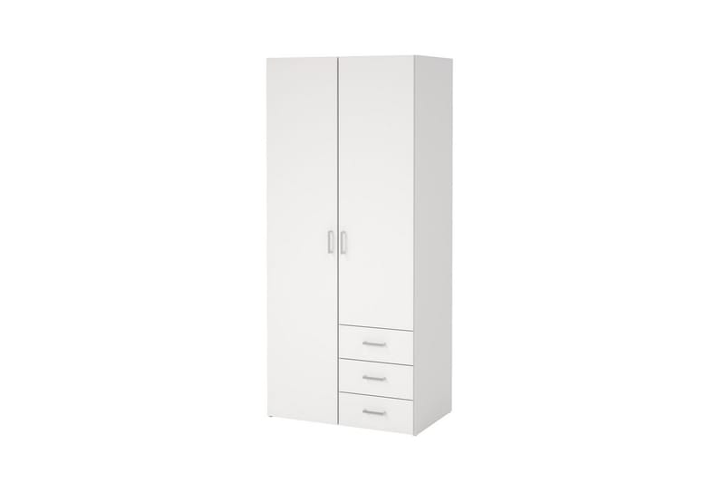 Space Garderobskap 78x175 cm - Hvit - Oppbevaring - Klesoppbevaring - Garderober & garderobesystem - Garderobeskap & klesskap