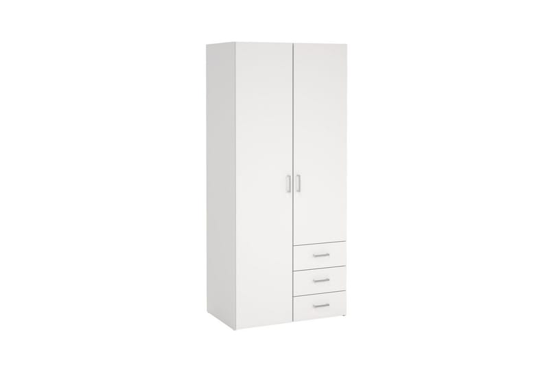 Space Garderobskap 78x175 cm - Hvit - Oppbevaring - Klesoppbevaring - Garderober & garderobesystem - Garderobeskap & klesskap