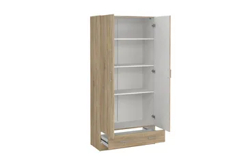 Space Garderobskap 79x170 cm - Natur - Oppbevaring - Klesoppbevaring - Garderober & garderobesystem - Garderobeskap & klesskap
