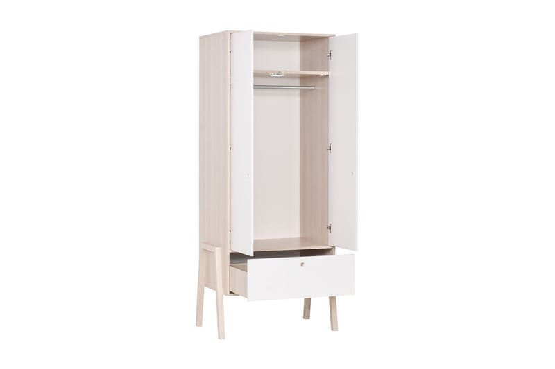 Spot Garderobeskap med Oppbevaring i Tre - Hvit|Beige - Oppbevaring - Klesoppbevaring - Garderober & garderobesystem - Garderobeskap & klesskap