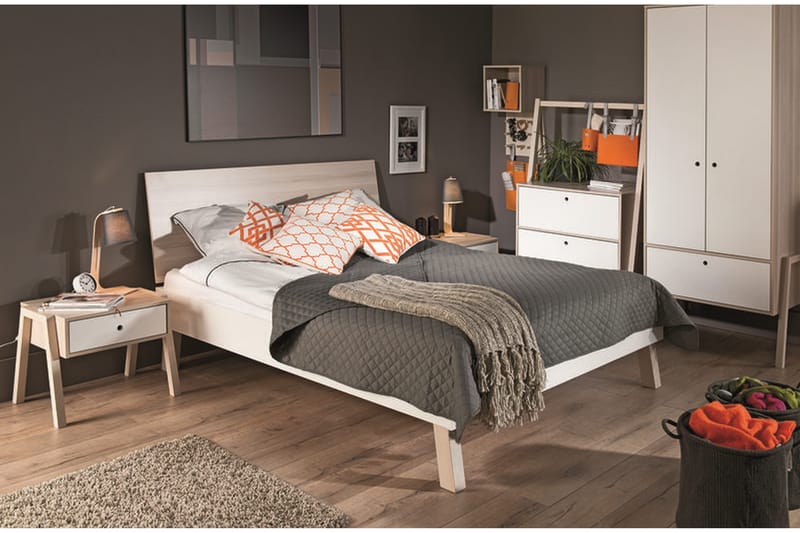 Spot Garderobeskap med Oppbevaring i Tre - Hvit|Beige - Oppbevaring - Klesoppbevaring - Garderober & garderobesystem - Garderobeskap & klesskap