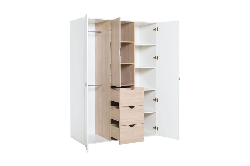 STIGE Garderobe Hvit / Tre / Natur - VOX - Oppbevaring - Klesoppbevaring - Garderober & garderobesystem - Garderobeskap & klesskap