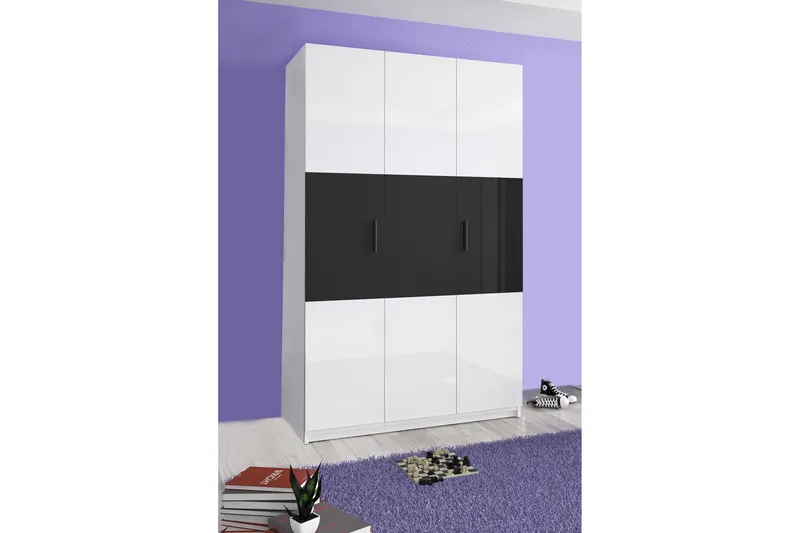 Stockend Garderobe 120 cm, Svart
