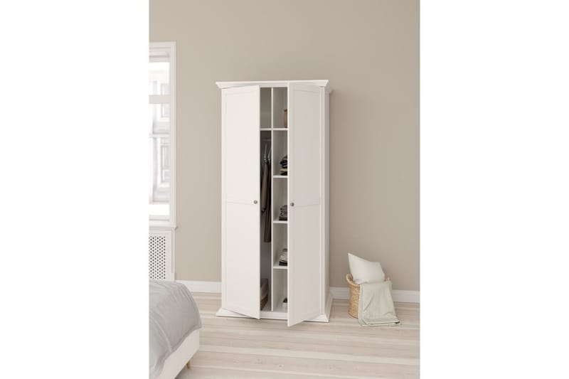 Suneta Garderobe 96x200 cm - Hvit - Oppbevaring - Klesoppbevaring - Garderober & garderobesystem