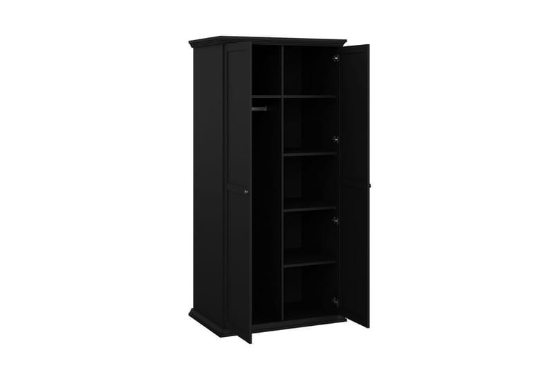 Suneta Garderobe 96x200 cm - Svart - Oppbevaring - Klesoppbevaring - Garderober & garderobesystem