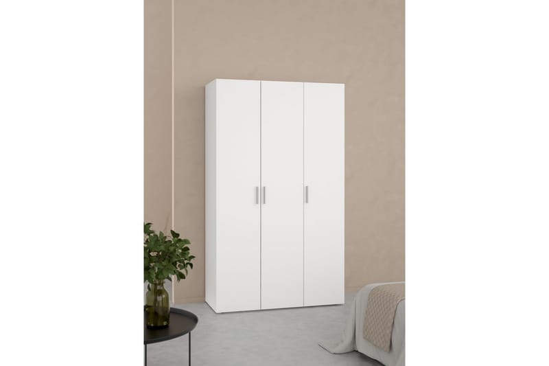 Suntia Garderobe 118x201 cm - Hvit - Oppbevaring - Klesoppbevaring - Garderober & garderobesystem